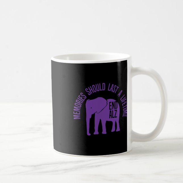 Caneca De Café Memórias Problema Com Elefante Roxo E Heimerhe De  (Direita)