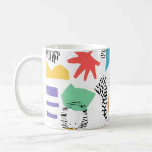 Caneca De Café Memphis Art: Design de Superfície Grunge