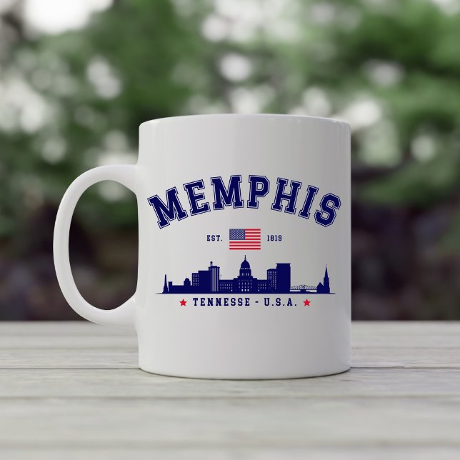 Caneca De Café "Memphis Tennessee – Skyline City (Criador carregado)