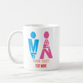 Caneca De Café Men and Women Typography Icon Design