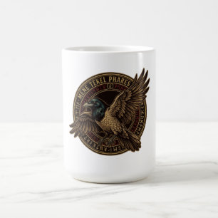 Caneca De Café Mene Tekel Phares Círculo Vintage do Corvo