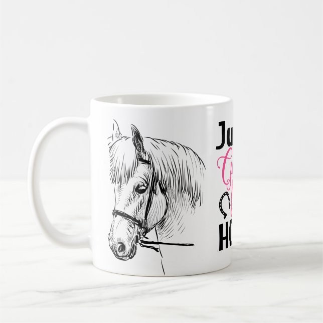 Caneca De Café Menina ama Cavalos - Foguete (Esquerda)