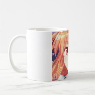 Caneca De Café Menina anime ruiva olhos ameixa
