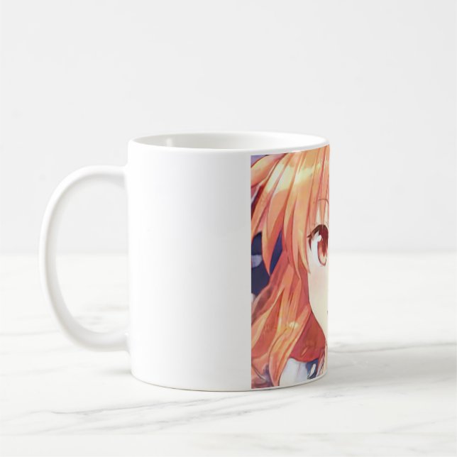 Caneca De Café Menina anime ruiva olhos ameixa (Esquerda)
