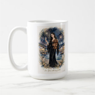 Caneca De Café Menina beijando cachorrinho Poodle–Mãe de Poodle