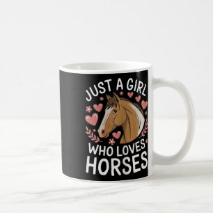 Caneca De Café Menina Bonita do Cavalo Só uma Garota que Ama Cava