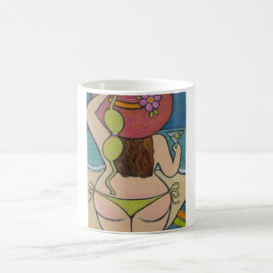Caneca De Café Menina bonita no biquini