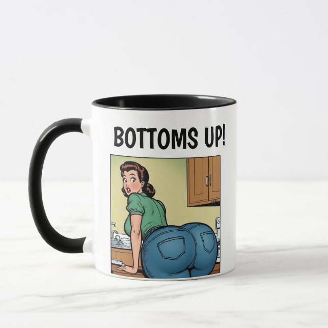 CANECA DE CAFÉ MENINA BUMBUCA GRANDE! VIRA DE UMA  (Esquerda)