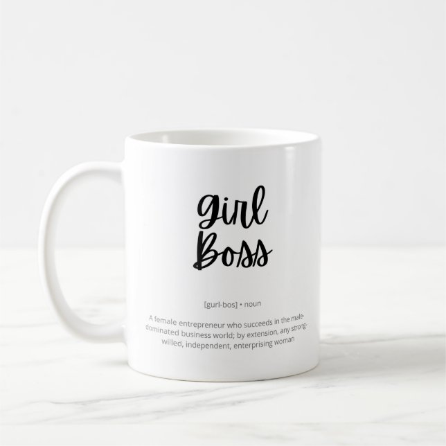 Caneca De Café Menina Chefe - Mulher Empreendedora (Esquerda)