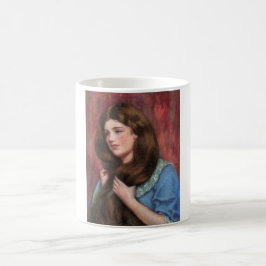 Caneca De Café Menina com Cabelo Marrom bonito