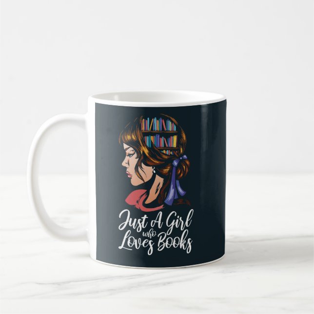 CANECA DE CAFÉ MENINA COM LIVROS HOBBY SÓ UMA MENINA QUE AMA LIVR (Esquerda)