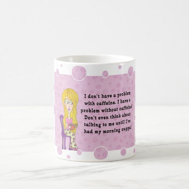 Caneca De Café Menina da cafeína (Centro)