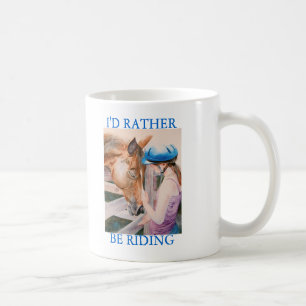 Caneca De Café Menina da equitação eu preferencialmente estaria