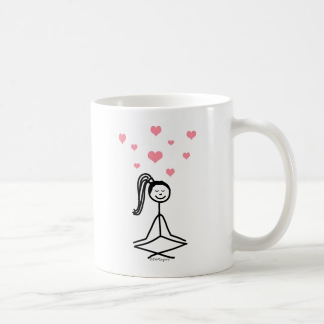 Caneca De Café Menina da ioga (Direita)