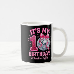 Caneca De Café Menina de 10 Anos de Idade Festa Espelho de Bola d