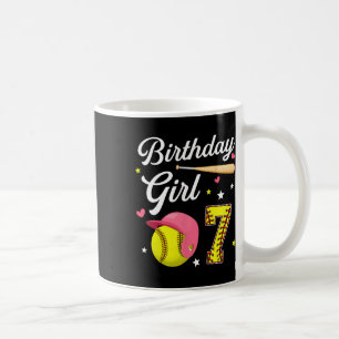 Caneca De Café Menina de 7 Anos de Idade Fofa Sétimo Aniversário