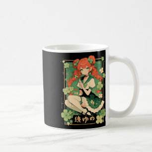 Caneca De Café Menina de animação do Dia de São Patrício Manga Ve
