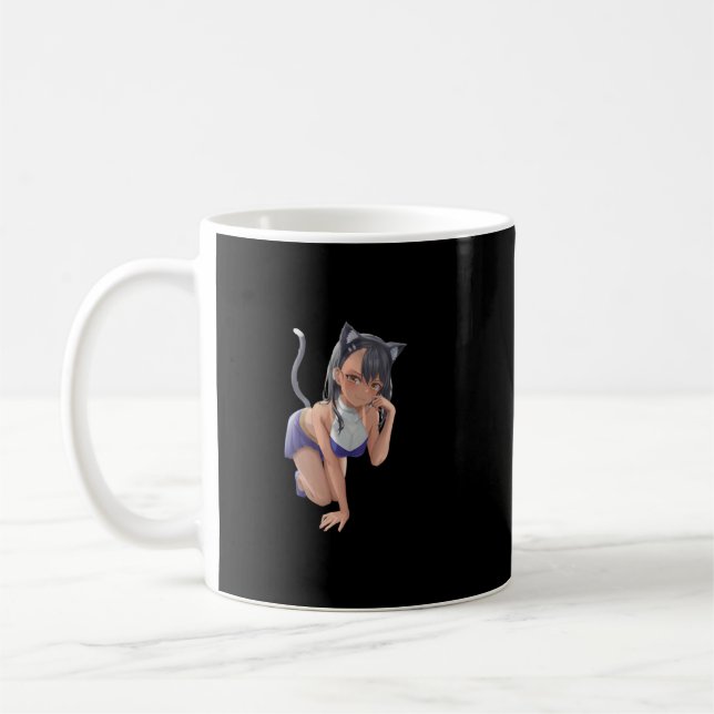Caneca De Café Menina de anime Nagatoro sexy hentai anime catgirl (Esquerda)