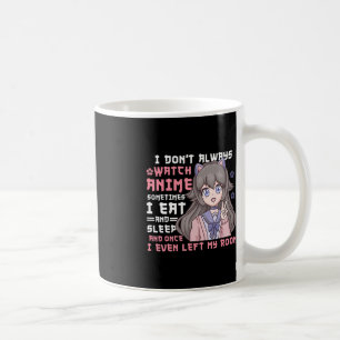 Caneca De Café Menina De Anime Que Sempre Vejo Anime Engraçado