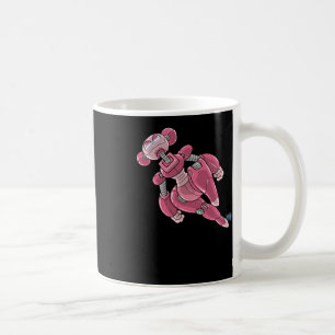 Caneca De Café Menina de Anime Robô Adesivo Rosa