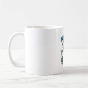 Caneca De Café Menina de Aniversário 6 Tartaruga Marinha Design d