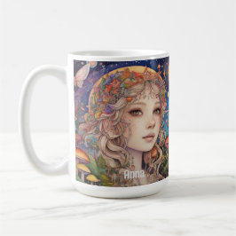 Caneca De Café Menina de fantasia mística - Magia personalizada