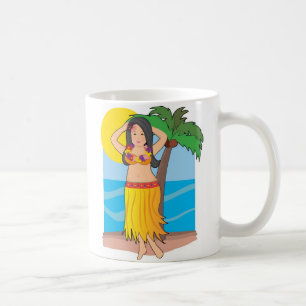 Caneca De Café menina de hula havaiana