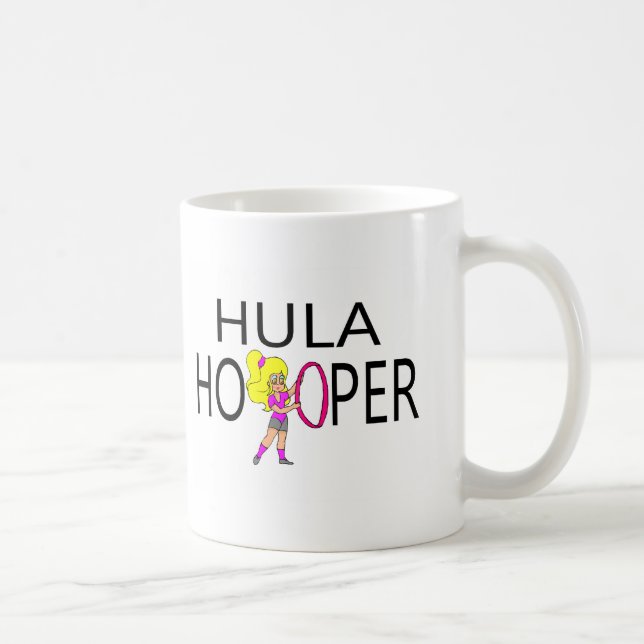 Caneca De Café Menina de Hula Hooper (Direita)