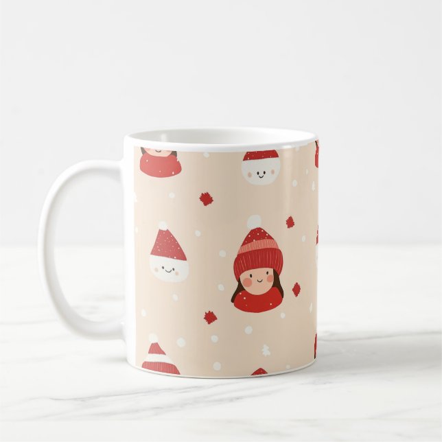 Caneca De Café Menina de Natal (Esquerda)
