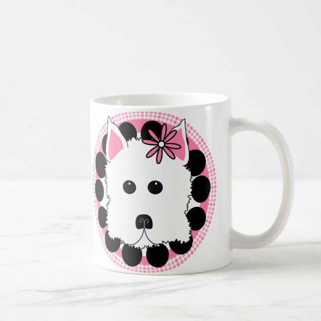 Caneca De Café Menina de Westie (Direita)