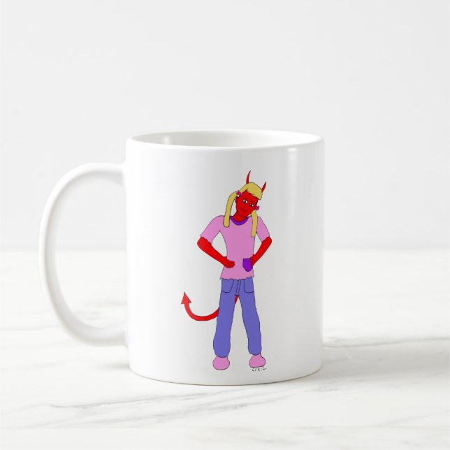 Caneca De Café menina diabólica (Esquerda)