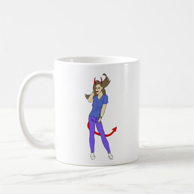 Caneca De Café menina diabólica (Esquerda)