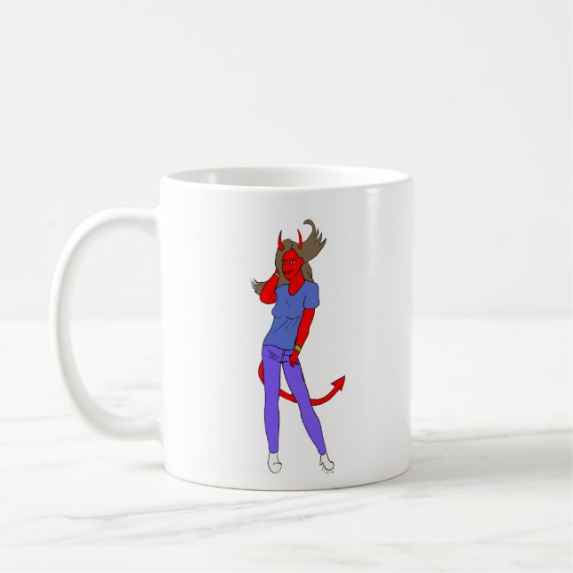 Caneca De Café menina diabólica (Esquerda)