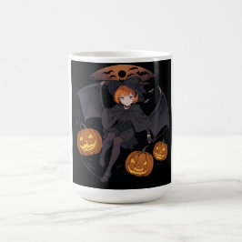 Caneca De Café menina do halloween