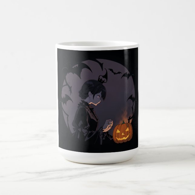 Caneca De Café menina do halloween (Centro)