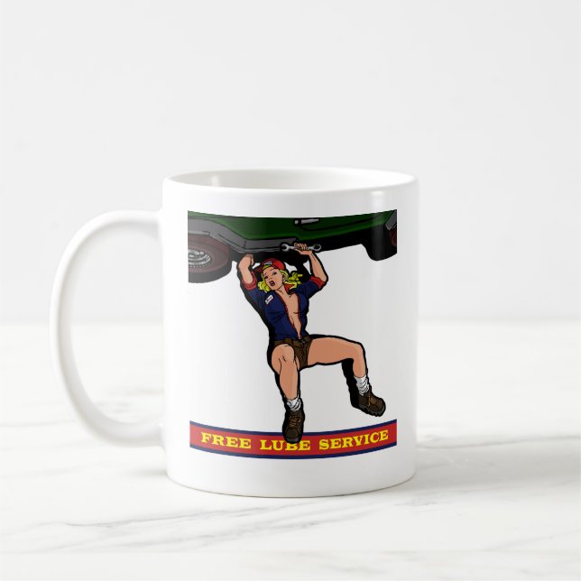CANECA DE CAFÉ MENINA DO MECÂNICO DE CARRO (Esquerda)