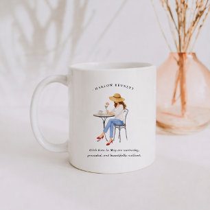 Caneca De Café Menina do Mês de Maio de Nascimento   Monograma 