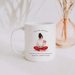 Caneca De Café Menina do Mês de Nascimento de Fevereiro   Monogra