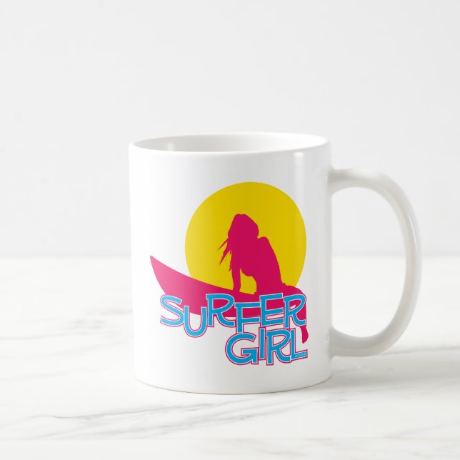 Caneca De Café Menina do surfista (Direita)