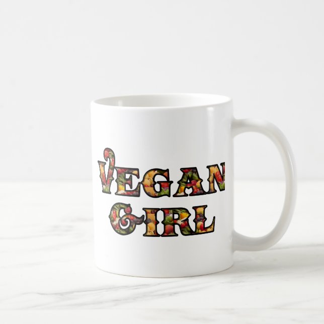 Caneca De Café Menina do Vegan (Direita)