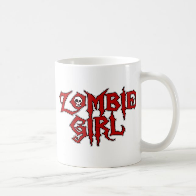 Caneca De Café Menina do zombi (Direita)