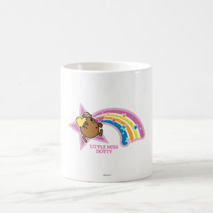 Caneca De Café Menina Dotty Perseguição de arco-íris