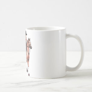 Caneca De Café Menina e cavalo ingleses da equitação