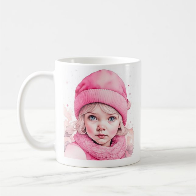 Caneca De Café Menina e Cotação bonito Rosa (Esquerda)