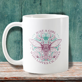 Caneca De Café Menina Elegante Que Ama A Cotação De Arte Da Linha