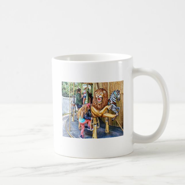 Caneca De Café Menina entrando no carrossel (Direita)