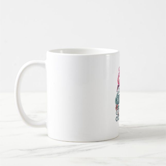 Caneca De Café Menina Flamingo Cristã Vintage (Esquerda)
