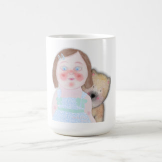 Caneca De Café Menina fofa com adesivo de vinil cortado personali