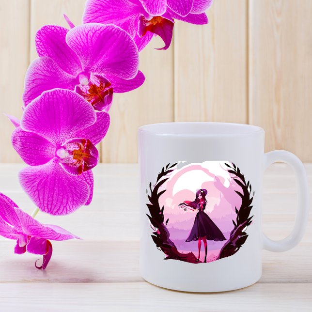 Caneca De Café Menina fofa mística Coffee Mug (Criador carregado)