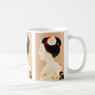 Caneca De Café Menina japonesa de Maiko na gueixa da mulher da